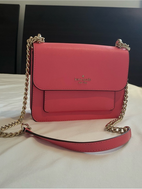kate spade Handbags - kate spade Coral Pink Leather Chain Crossbody Bag